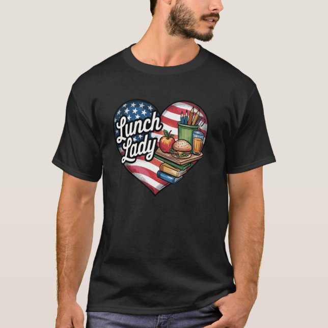 Kantinenmitarbeiterin Schulladendame T-Shirt (Vorderseite)