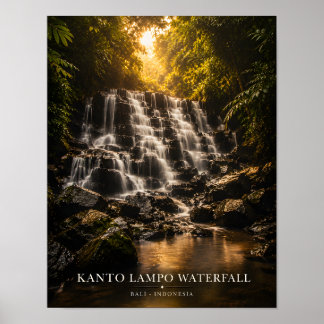 Kanto Lampo Wasserfall Bali Poster