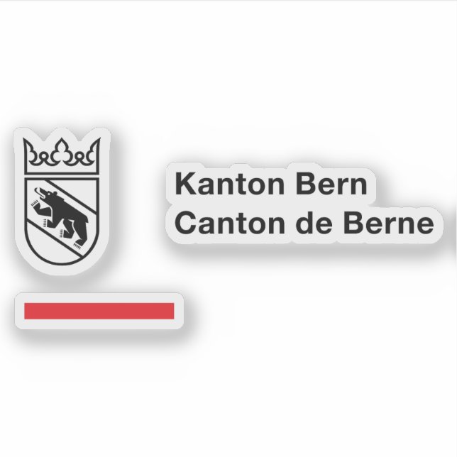 Kanton Bern-Logo, Schweiz Aufkleber (Vorderseite)