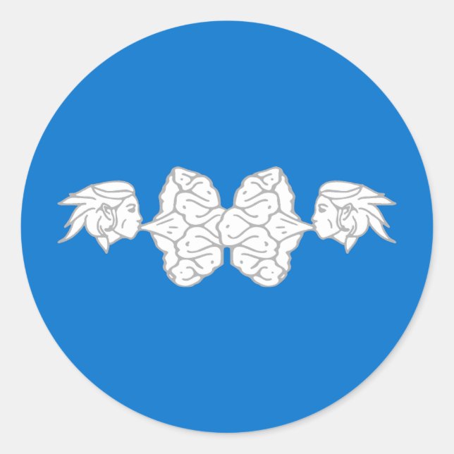 Kanton Elvegast Populace - Abzeichen Runder Aufkleber (Vorderseite)