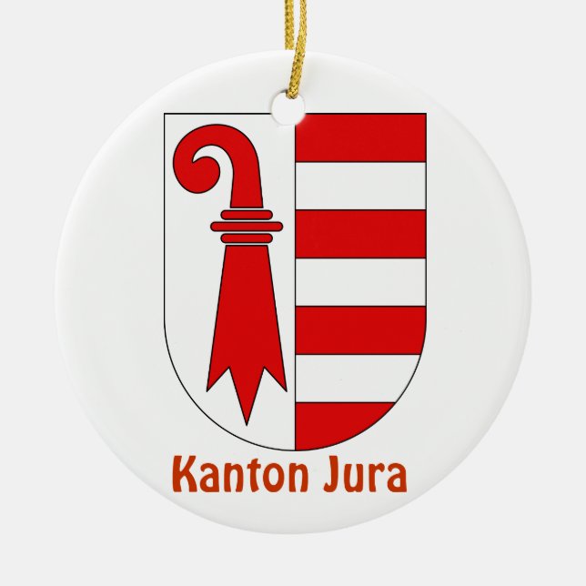 Kanton Jura*, die Schweiz-Weihnachtsverzierung Keramik Ornament (Vorne)