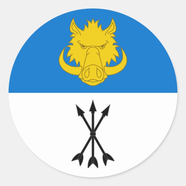 Kanton Vest Yorvik Populace Abzeichen Runder Aufkleber (Vorderseite)