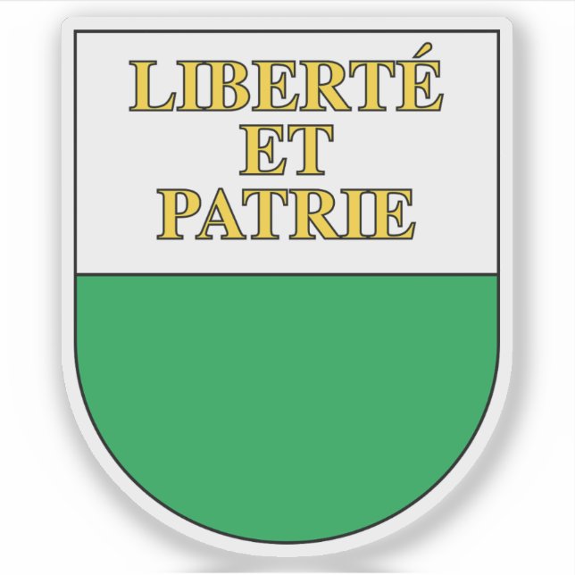 Kanton Waadt, Schweiz Aufkleber (Vorderseite)