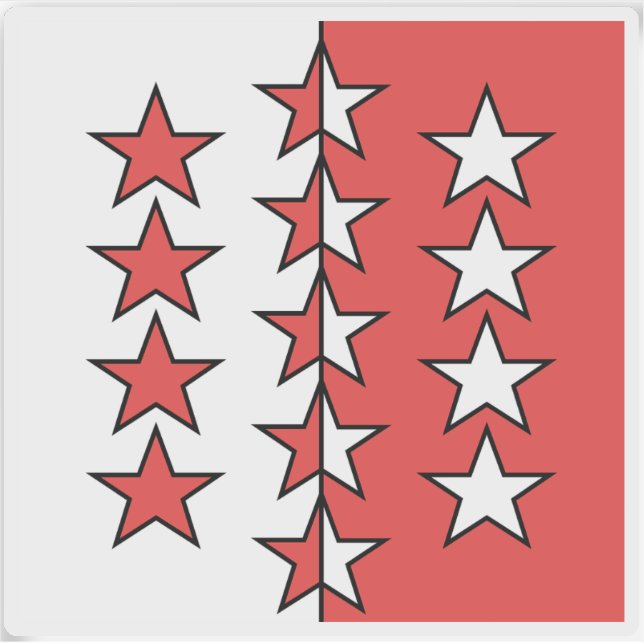 Kanton Wallis, Schweiz Aufkleber (Vorderseite)