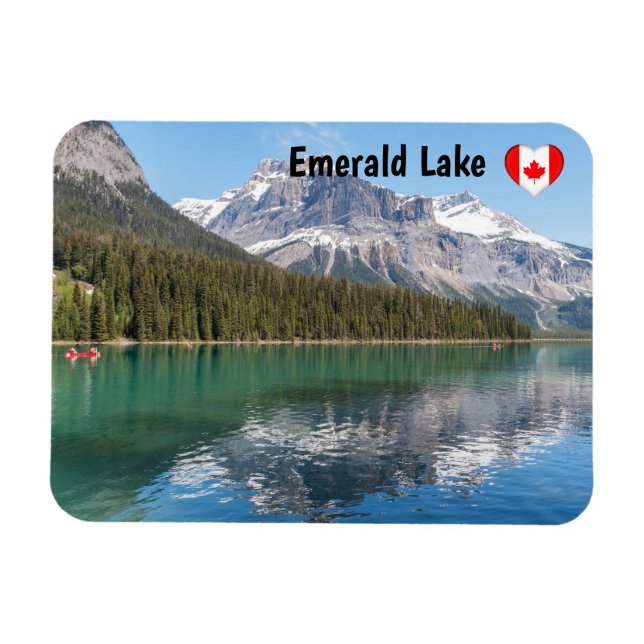 Kanu am berühmten Emerald Lake - Yoho NP, Kanada Magnet (Horizontal)
