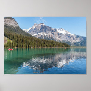 Kanu am berühmten Emerald Lake - Yoho NP, Kanada Poster