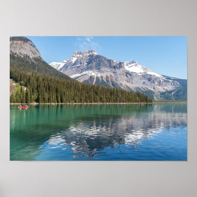 Kanu am berühmten Emerald Lake - Yoho NP, Kanada Poster (Vorne)