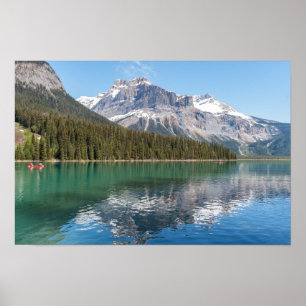 Kanu am berühmten Emerald Lake - Yoho NP, Kanada Poster