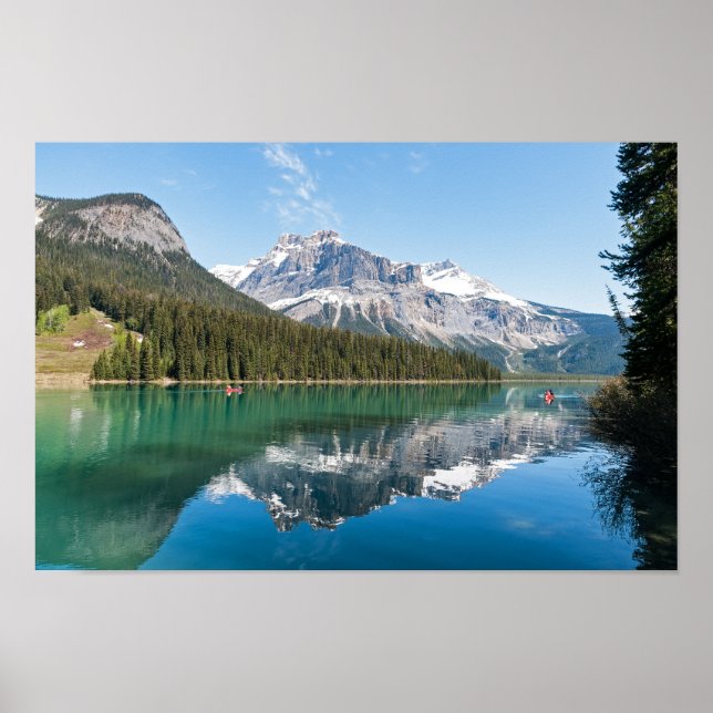 Kanu am berühmten Emerald Lake - Yoho NP, Kanada Poster (Vorne)