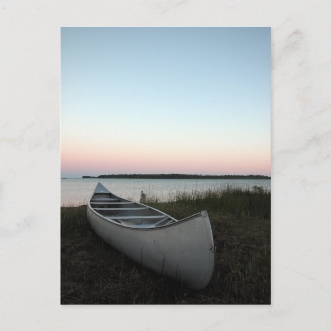 Kanu am Strand Postkarte (Vorderseite)