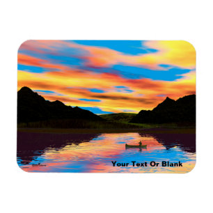 Kanu am Sunset Lake Magnet