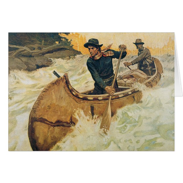 Kanu auf den Rapids (Vorderseite (Horizontal))