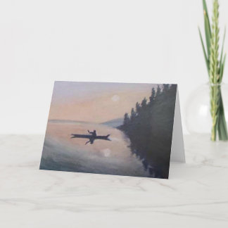 Kanu auf einem friedlichen See Karte