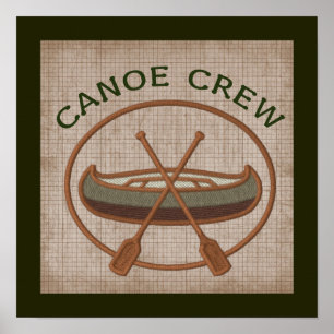 Kanu-Crew-Canoeing Wasser-Sport Poster
