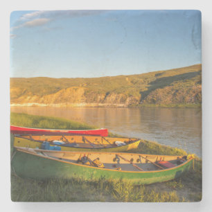 Kanu entlang der weißen Klippen von Missouri Steinuntersetzer