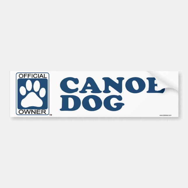 Kanu-Hundeblau Autoaufkleber (Vorne)