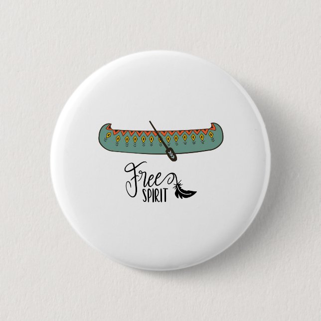 Kanu mit freiem Geist Button (Vorderseite)