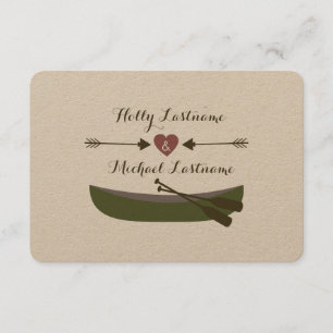 Kanu + Pfeile mit Herz Wedding R.S.V.P. RSVP Karte