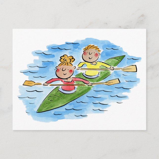 Kanu Postkarte (Vorderseite)