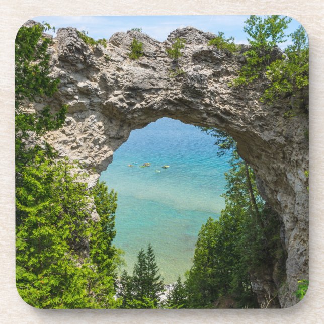 Kanufahren am Arch Rock Getränkeuntersetzer (Vorderseite)