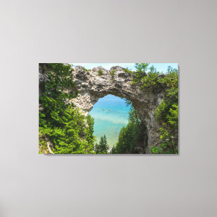 Kanufahren am Arch Rock Leinwanddruck