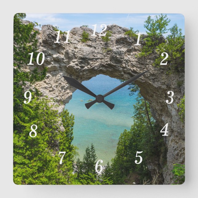 Kanufahren an der Arch Rock Wall Uhr (Vorderseite)