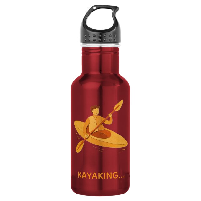 Kanufahren Edelstahlflasche (Vorderseite)