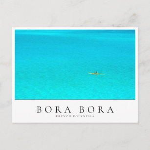 Kanufahren in Bora Bora, Polynesien Postkarte