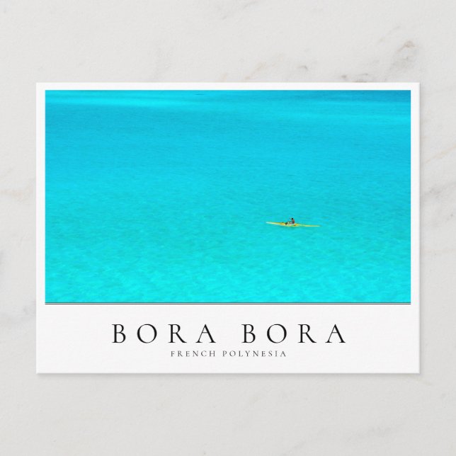 Kanufahren in Bora Bora, Polynesien Postkarte (Vorderseite)