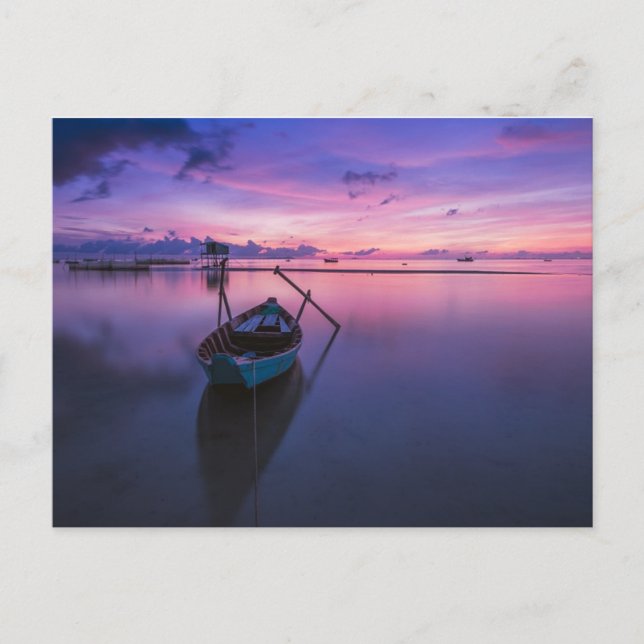 Kanufahren Kajak Segeln Fischen - das Leben Postkarte (Vorderseite)