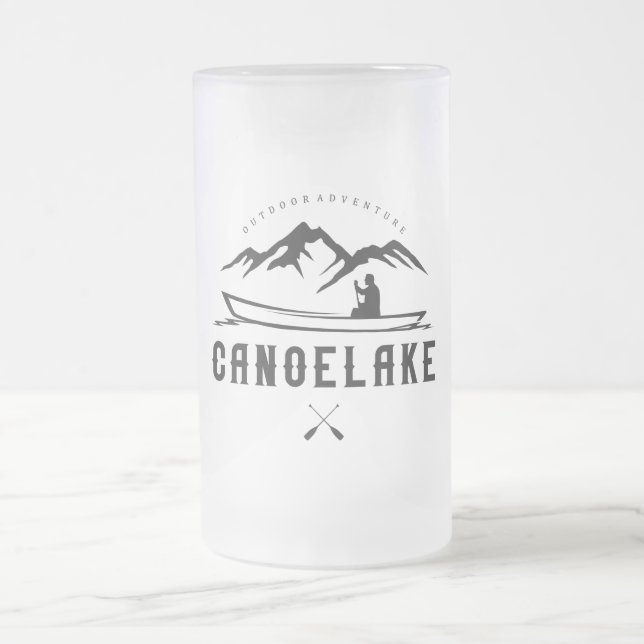 Kanufahren Mattglas Bierglas (Mittel)