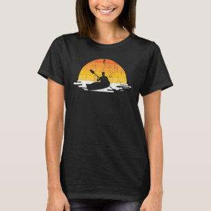 Kanufahren Paddlling Kayak Outdoor Kayaker Sunset T-Shirt