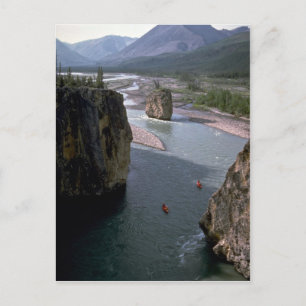 Kanufahrer, Mountain River, Nordwest Territorien, Postkarte