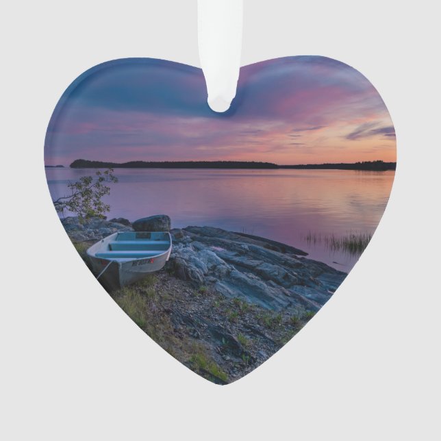 Kanufluss Wasserdampf-Foto Ornament (Vorderseite)