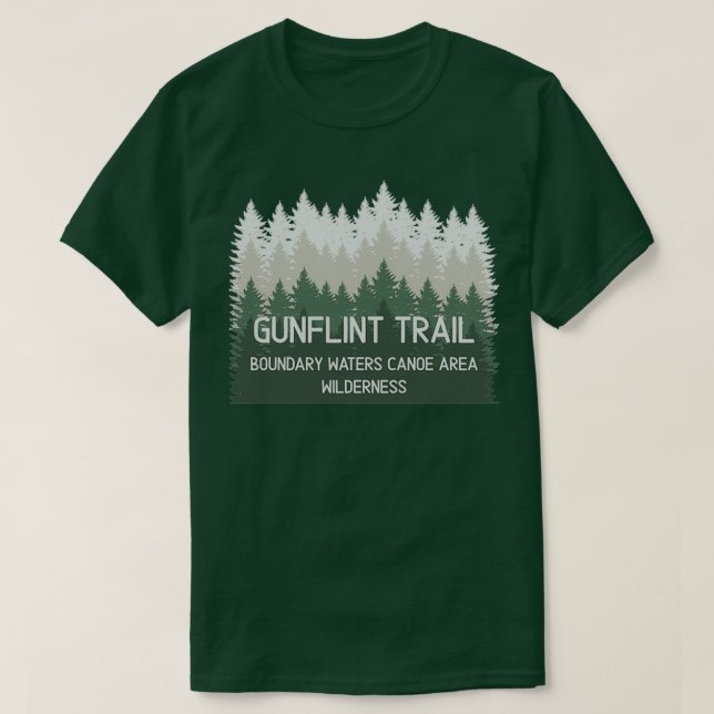 Kanugebiet des Gunflint Trail Boundary Waters T-Shirt (Design vorne)