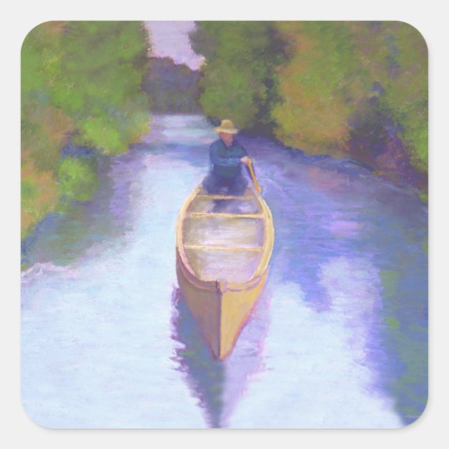 Kanukleber Quadratischer Aufkleber (Vorderseite)