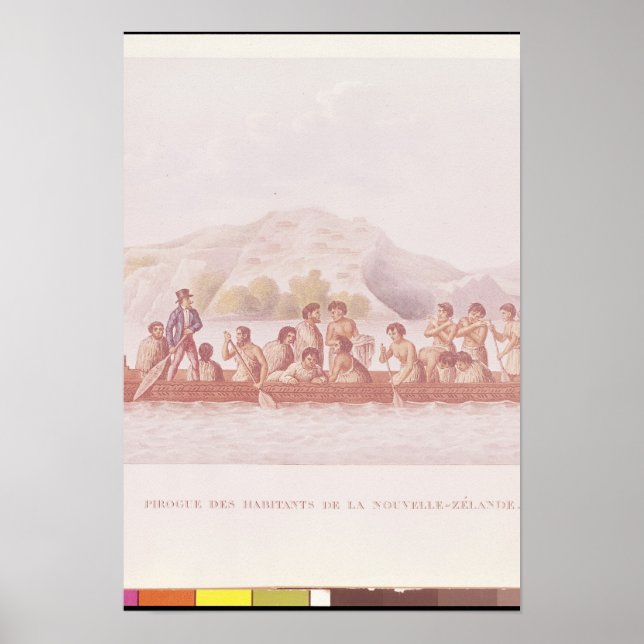 Kanupiloten von Einheimischen aus Neuseeland Poster (Vorne)