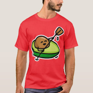 Kanurafting-Avocado-Kanus pusteln Kajakpaddel T-Shirt