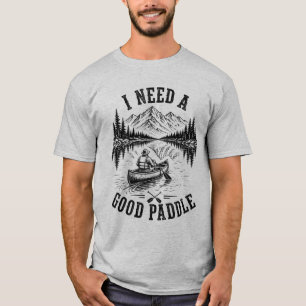 Kanus-Abenteuer-Paddel-Bergsee-Retroschick T-Shirt