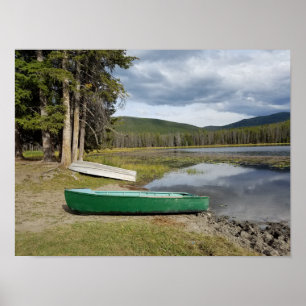Kanus am See Montana Fotografie Poster