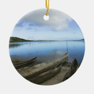 Kanus am Strand, Antananarivo, Madagaskar Keramik Ornament