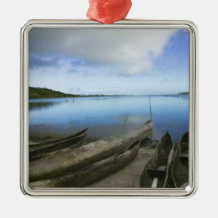 Kanus am Strand, Antananarivo, Madagaskar Silbernes Ornament