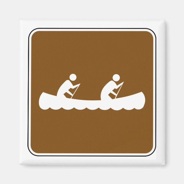 Kanusymbol Schild Magnet (Vorne)
