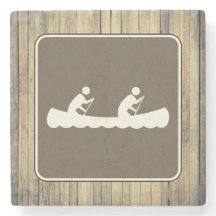 Kanuzeichen Zeichen auf Holz