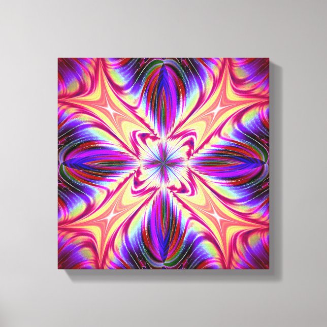 Kanvas mit Feuer und Federn Leinwanddruck (Vorderseite)