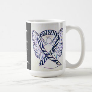 Kanzeroid Cancer Awareness Ribbon Engel Custom Tas Tasse