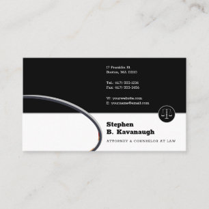 Kanzlei   Anwalt Schwarz-weiß Visitenkarte