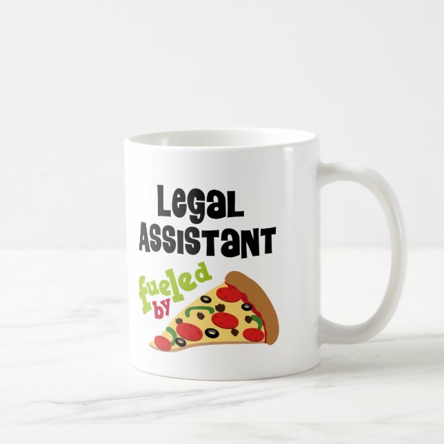 Kanzleiassistent-(lustiges) Pizza-T-Shirt Tasse (Rechts)