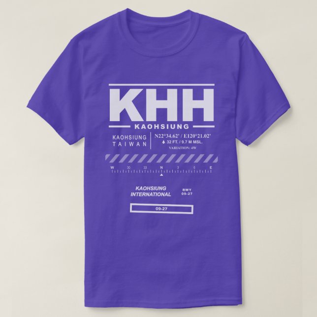 Kaohsiung Internationaler Flughafen KHH T - Shirt (Design vorne)