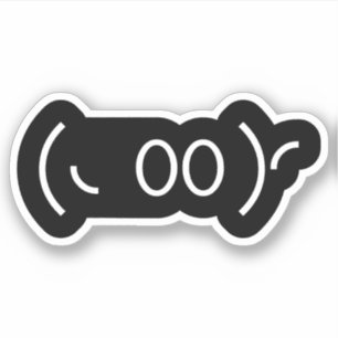 Kaomoji Ghost Japanese Emoticon Aufkleber